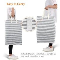 72L Collapsible Laundry Hamper with Extended Handles