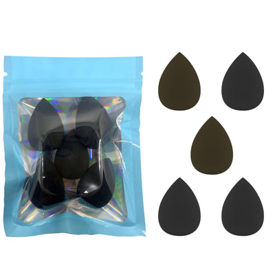 5PCS Mini Beauty Blender Mini Makeup Sponges Soft and Flexible Multi Colored Beauty Blender Sponge for Foundation Powder Liquid Beauty Gift Set (Black)